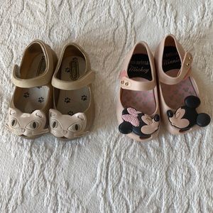 Mini Melissa size 6 two pairs of shoes